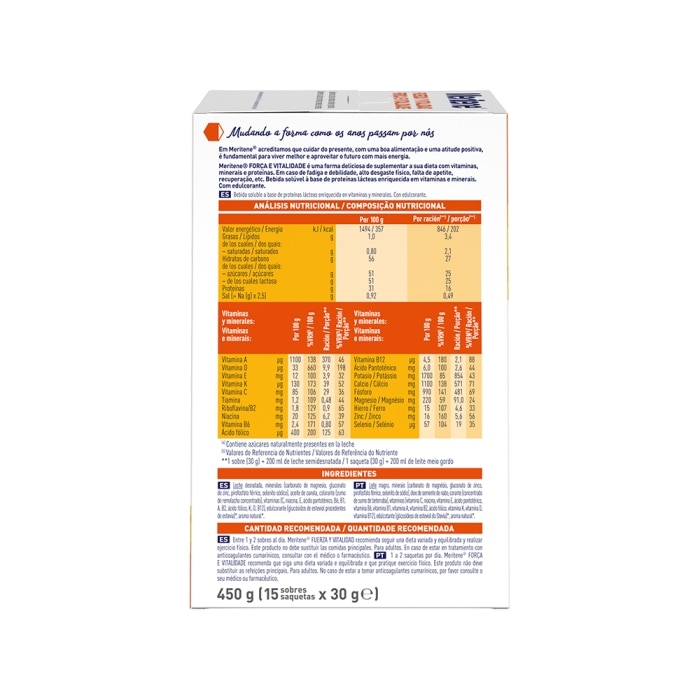 Pack Ahorro Meritene® Fuerza y Vitalidad 3 Batidos Fresa 45 sobres
