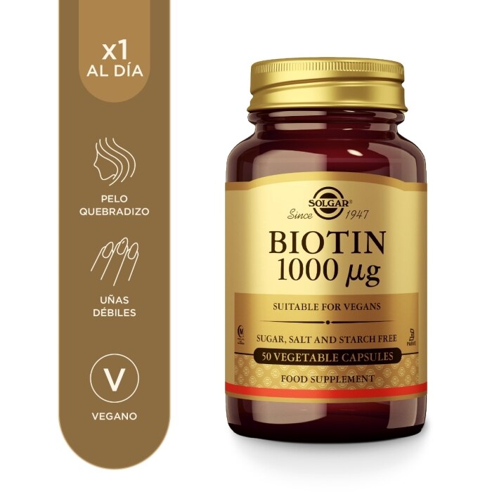 Solgar - Biotina 1000 μg - 50 cápsulas vegetales