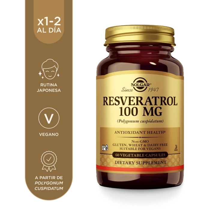 Solgar - Resveratrol 100 mg - 60 cápsulas vegetales