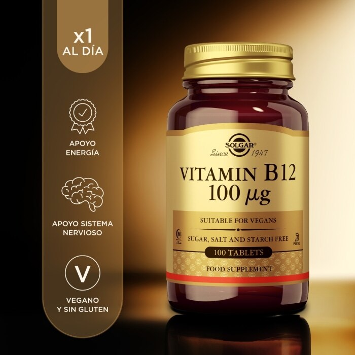 Solgar - Vitamina B12 100 μg - 100 comprimidos