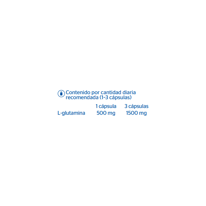 Tabla nutricional Pure® Encapsulations L-Glutamina 60 cápsulas