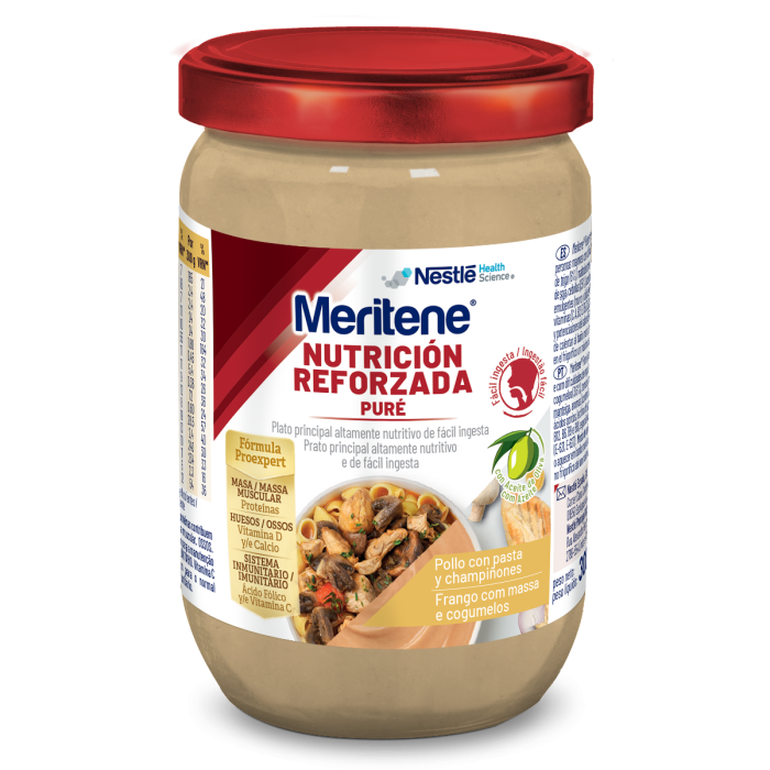 Pack Ahorro 6 tarros Puré Pollo con Pasta y champiñones - Meritene® Nutrición Reforzada