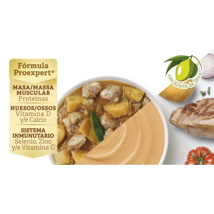 Pack Ahorro 6 tarros Puré Guiso de Lomo con Patatas - Meritene® Nutrición Reforzada