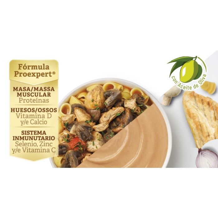 Pack Ahorro 6 tarros Puré Pollo con Pasta y champiñones - Meritene® Nutrición Reforzada