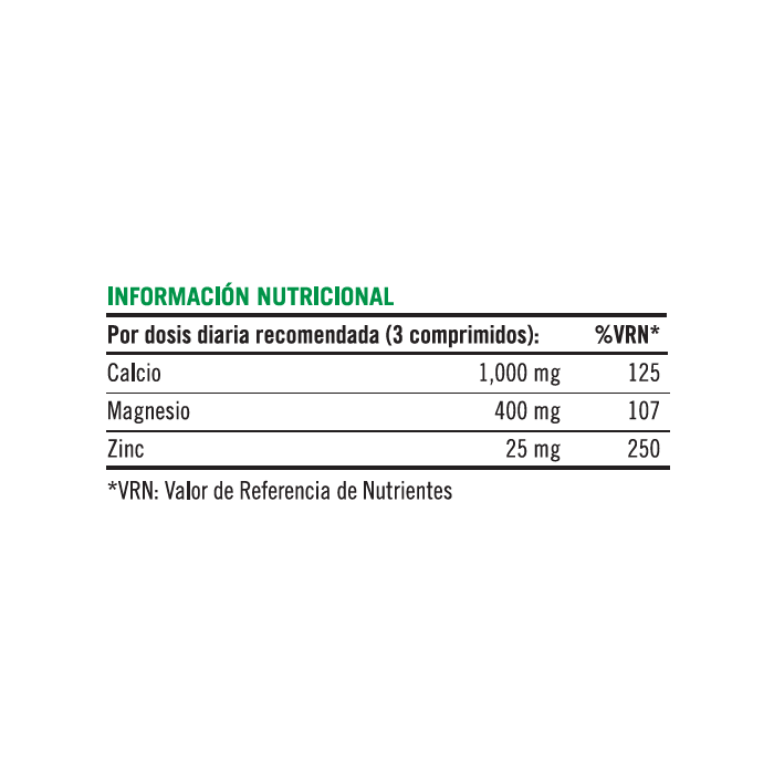 NATURE'S BOUNTY® Calcio Magnesio & Zinc - 100 comprimidos