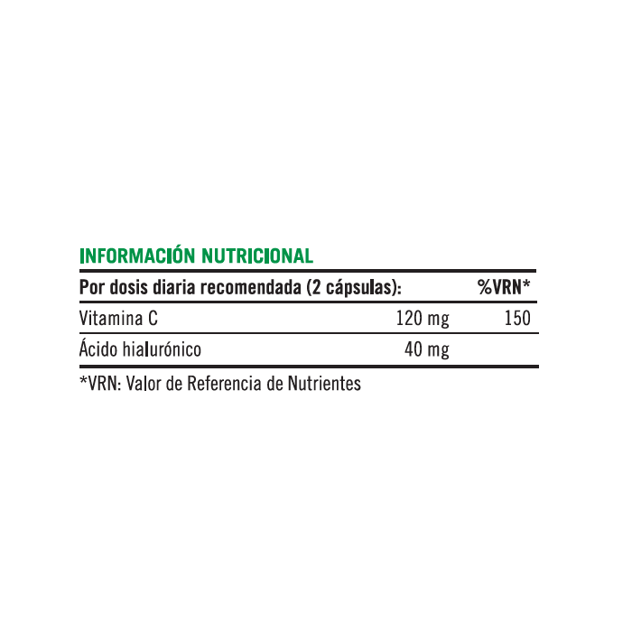 NATURE'S BOUNTY® Ácido Hialurónico 20 mg con Vitamina C - 30 cápsulas