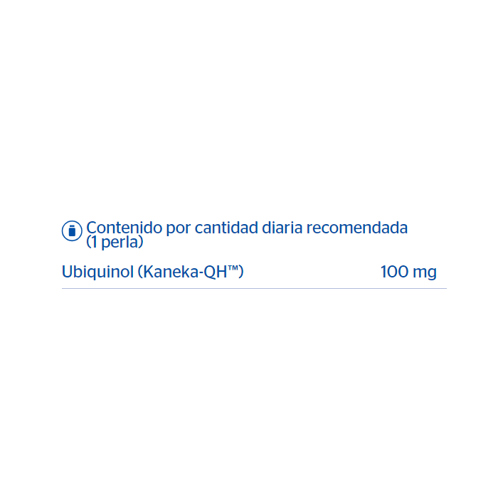 Tabla nutricional Pure® Encapsulations Ubiquinol 30 perlas