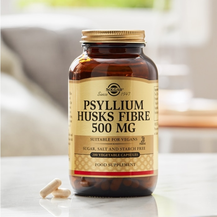 Solgar - Fibra de cáscaras de psyllium 500 mg - 200 cápsulas vegetales